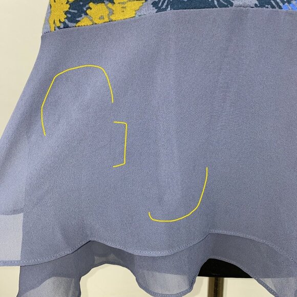 LOGO By Lori Goldstein Womens US XS Floral Cotton Modal Woven Chiffon Tunic Top - Picture 12 of 16